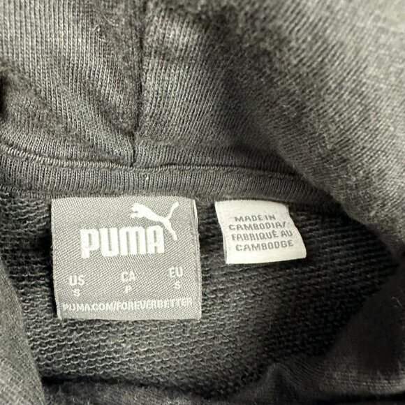 Puma Juniors Ombre Drawstring Black Hoodie With Multicolor Drawstrings Size S - Picture 4 of 10